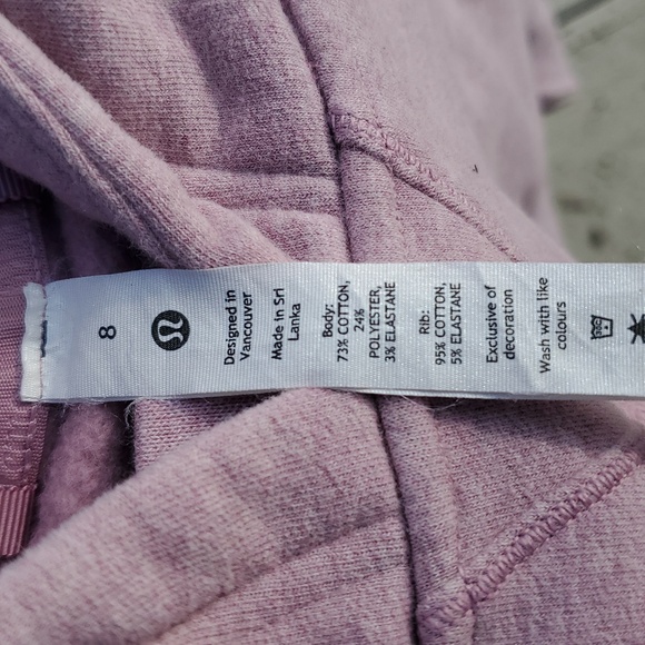 Lululemon W3DVBS All Yours Fleece Hoodie In Heathered Pink Taupe Size 8 - Picture 6 of 14